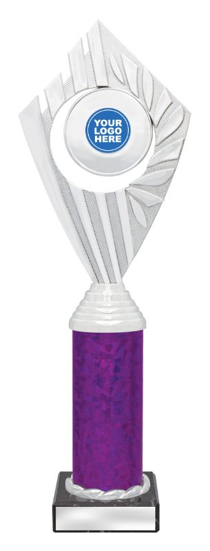 X3097 Flyer Trophies Silver / Purple 30.5cm