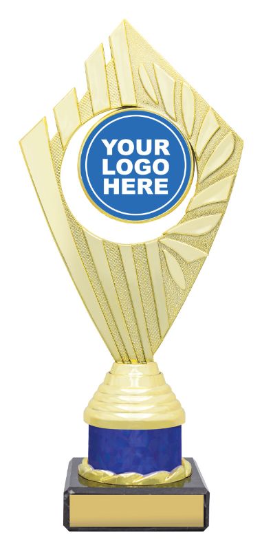 X3104 Flyer Trophies Gold / Blue 23cm