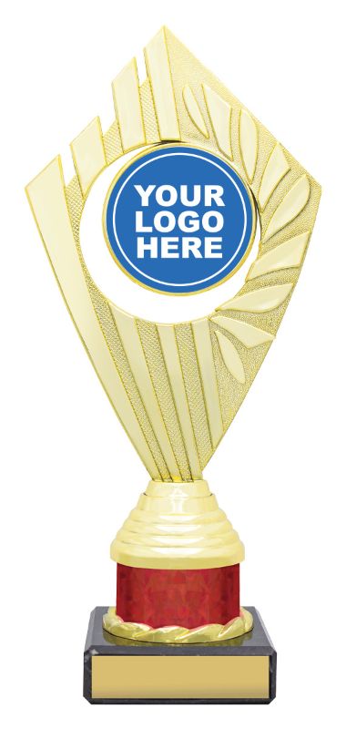 X3109 Flyer Trophies Gold / Red 23cm
