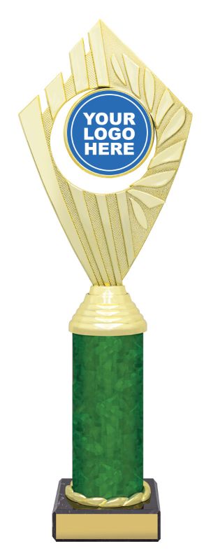 X3117 Flyer Trophies Gold / Green 30.5cm