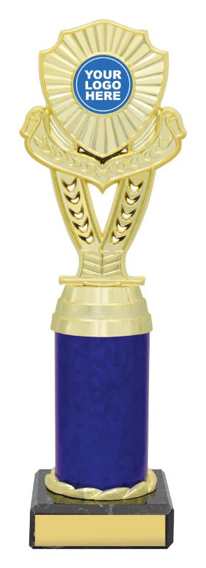 X3174 Chevron Standard Blue 23.5cm