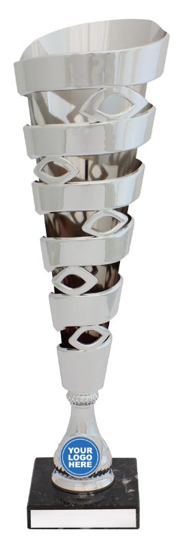 X3556 Silver Mega Spiral Cup 33cm
