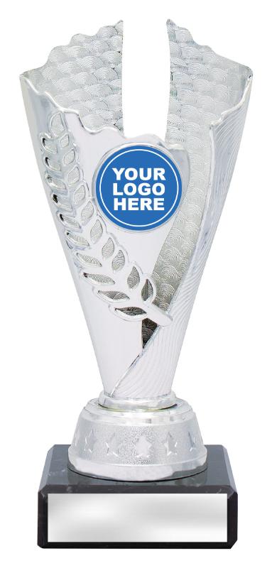 X4139 Achievement Spirit Cups - Silver / Black 17.5cm