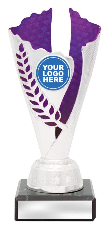 X4144 Achievement Spirit Cups - Silver / Purple 17.5cm