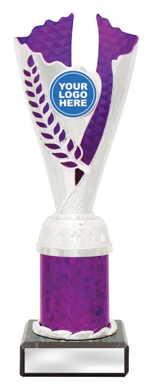 X4146 Achievement Spirit Cups - Silver / Purple 22.5cm