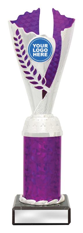 X4147 Achievement Spirit Cups - Silver / Purple 25cm