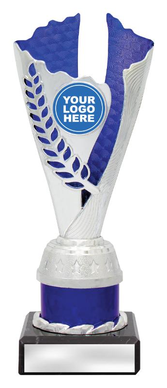 X4150 Achievement Spirit Cups - Silver / Blue 20cm