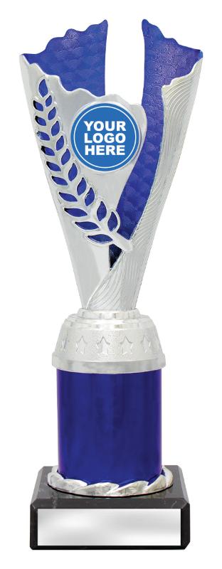 X4151 Achievement Spirit Cups - Silver / Blue 22.5cm
