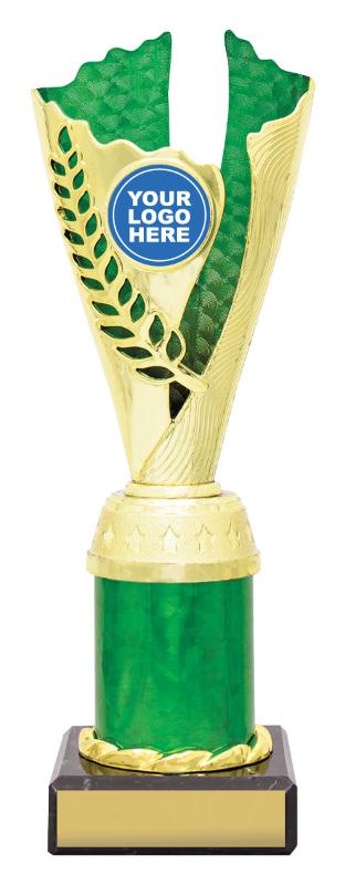 X4156 Achievement Spirit Cups - Gold / Green 22.5cm