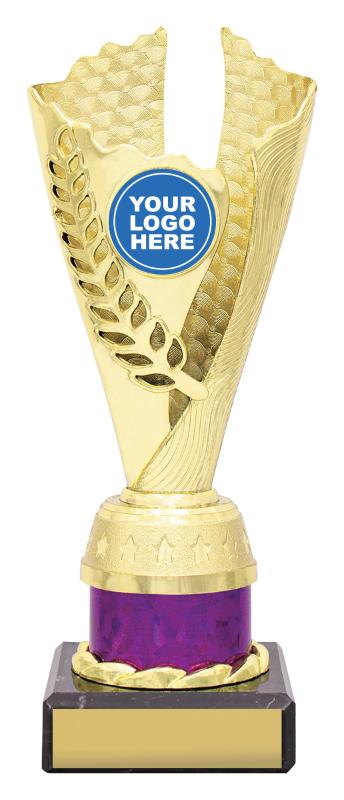 X4160 Achievement Spirit Cups - Gold / Purple 20cm