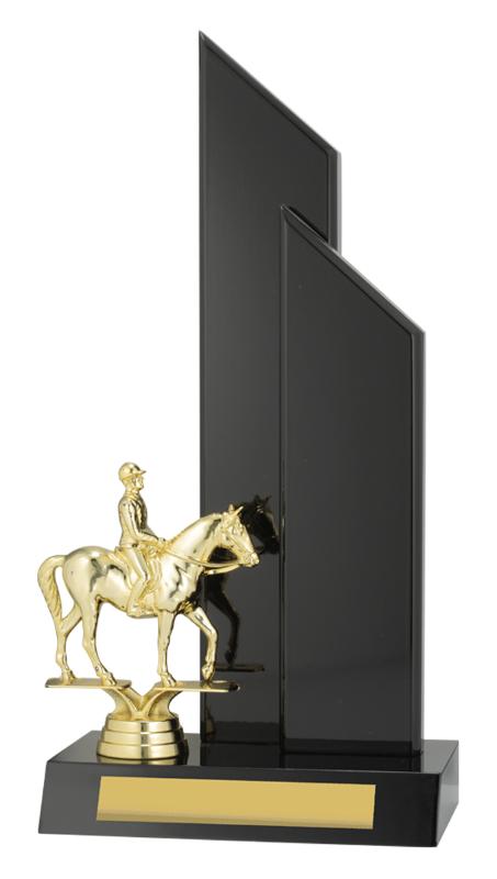 X4477 Horse Black Timber D-Wing 30cm