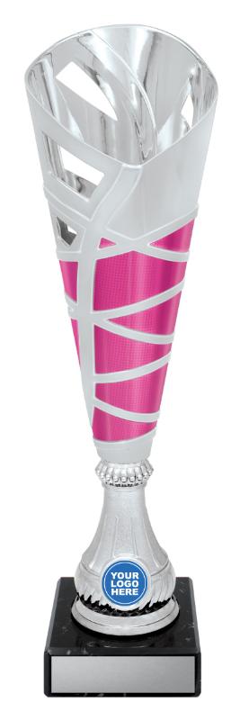 X4537 Hex Cup - Silver / Pink 37cm