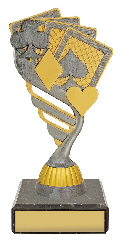 YB297 Cards Figure Trophy 15cm