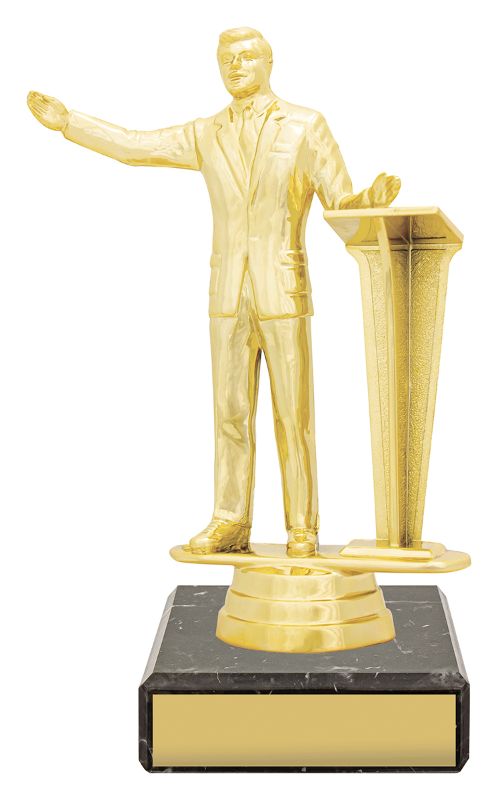 YB8071 Male Public Speaking Figure Trophy 15.5cm