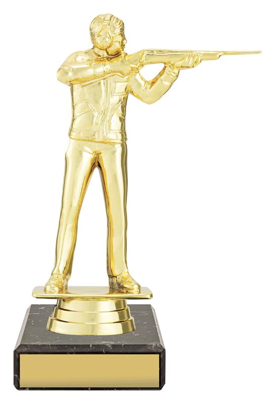 YB8074 Rifle Shooting Figure Trophy 16cm