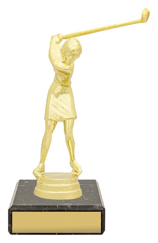 YB8314 Female Golf Figure Trophy 15cm