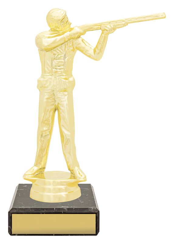 YB8334 Male Trap Shooting Figure Trophy 16cm