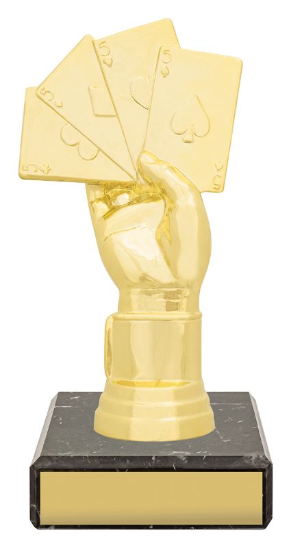 YB8385 Cards / Poker Figure Trophy 13.5cm