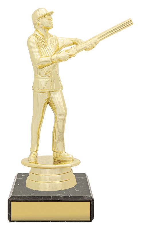 YB8664 Male Skeet Shooting Figure Trophy 16cm