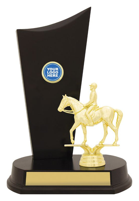 YT8137B Equestrian Timber Crest 26cm