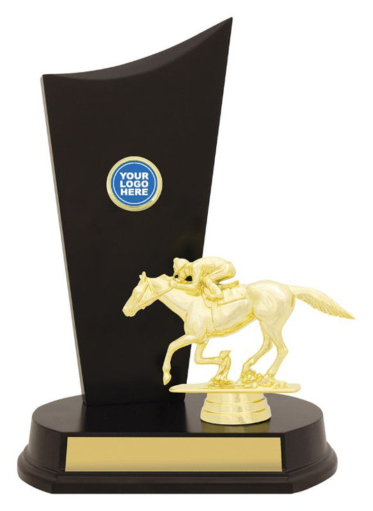 YT8138A Horse Racing Timber Crest 23cm