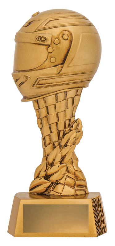 A1046A Motorsport Gold Helmet 13cm