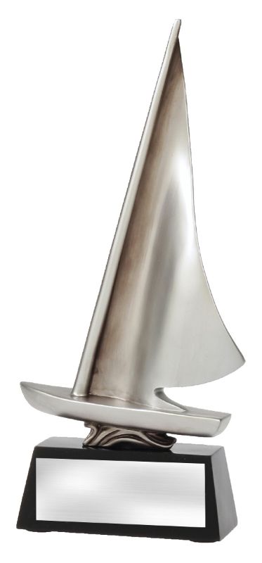 A1296B Abstract Dinghy Silver 27cm