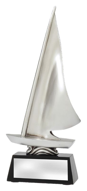 A1296C Abstract Dinghy Silver 30cm