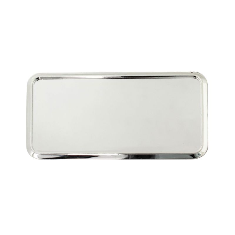 AB03S Large Badge Frame Silver 7.5cm