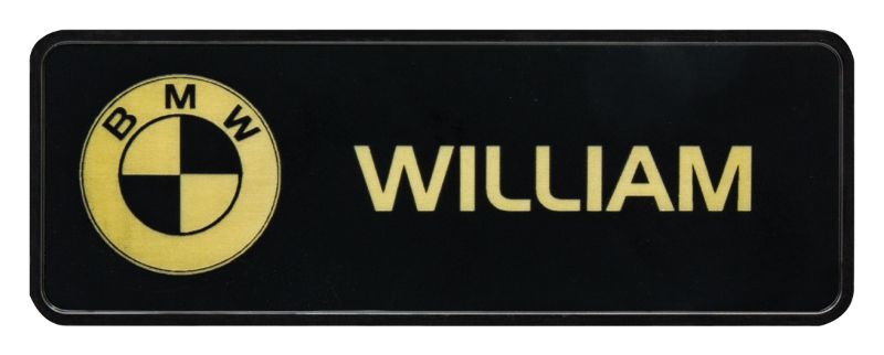 AB07K Black Framed Name Badge