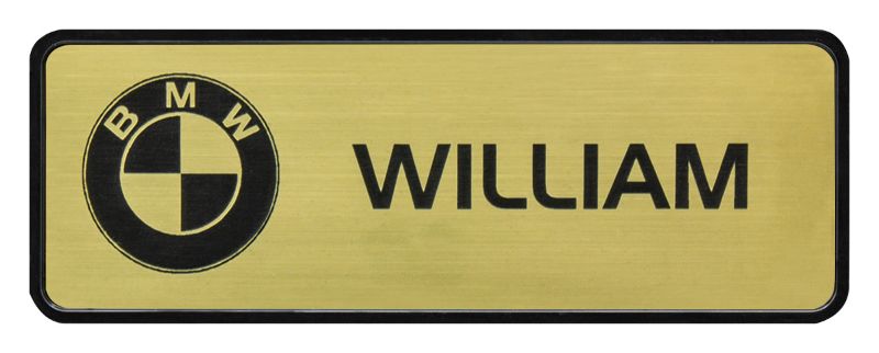 AB07K Black Framed Name Badge