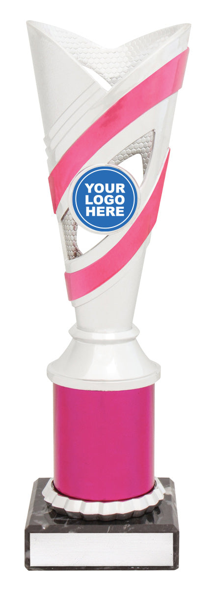 D599 Curve Cups - Silver / Pink