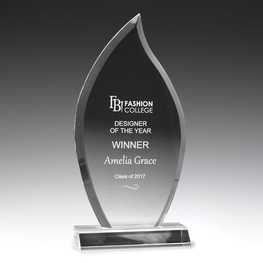 AC15A Acrylic Loyalty Flame Award 22cm