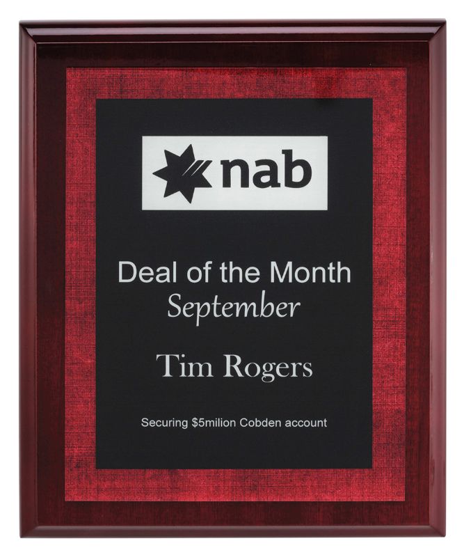 ACR816 Vivid Acrylic Plaque Red 25cm