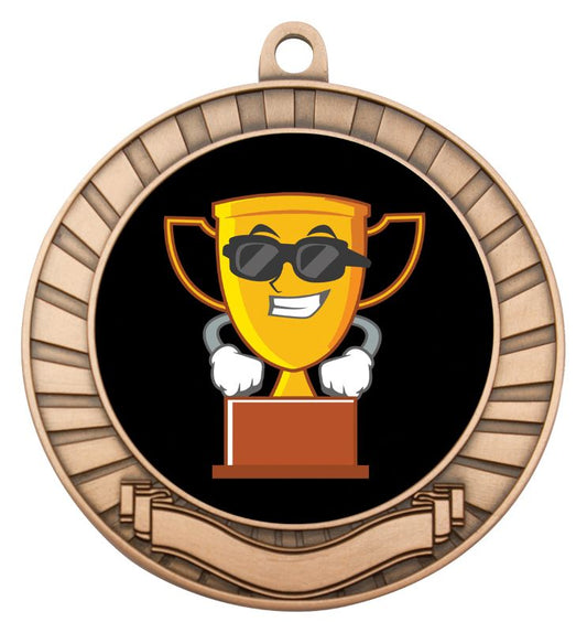 ASE202B Eco Scroll Medal Character Bronze 7cm