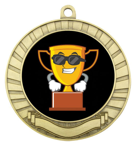 ASE202G Eco Scroll Medal Character Gold 7cm
