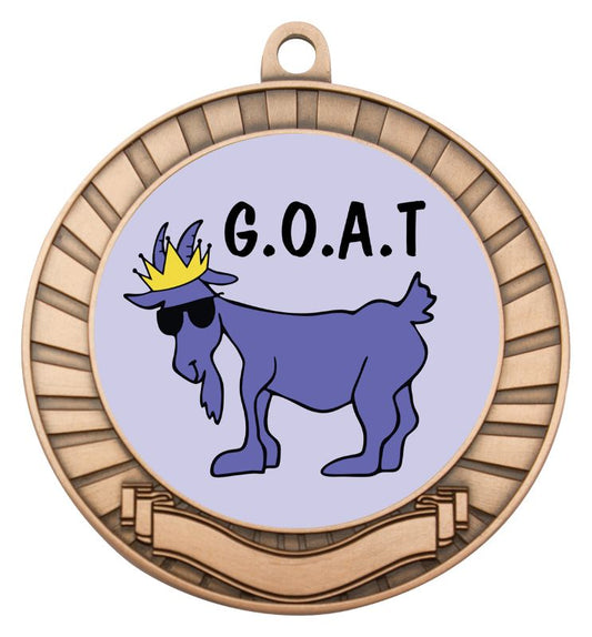 ASE209B Eco Scroll Medal GOAT Bronze 7cm