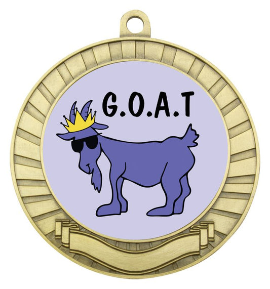 ASE209G Eco Scroll Medal GOAT Gold 7cm