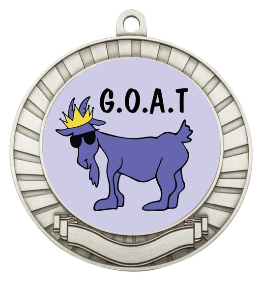 ASE209S Eco Scroll Medal GOAT Silver 7cm