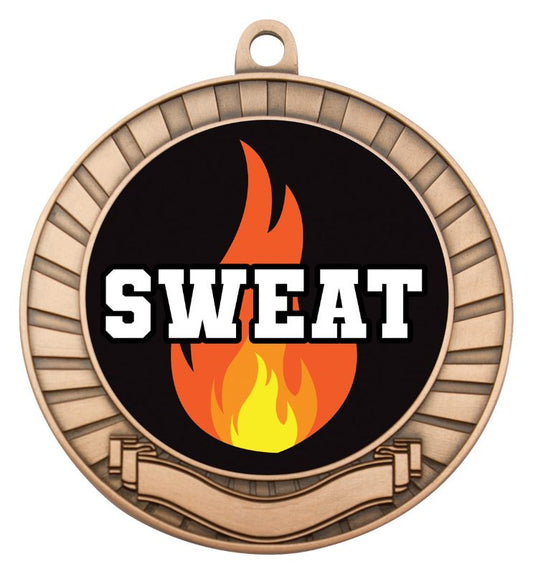 ASE210B Eco Scroll Medal Sweat Training Bronze 7cm