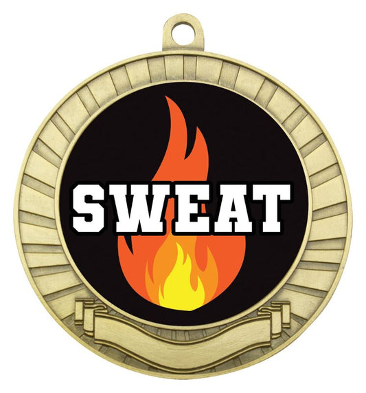 ASE210G Eco Scroll Medal Sweat Training Gold 7cm