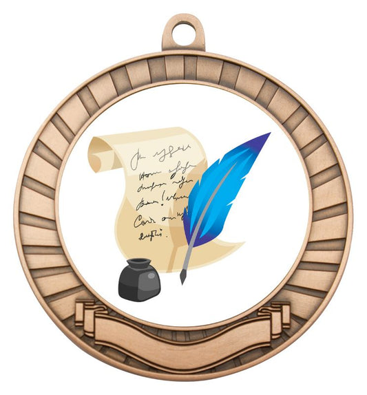 ASE226B Eco Scroll Medal Knowledge Bronze 7cm
