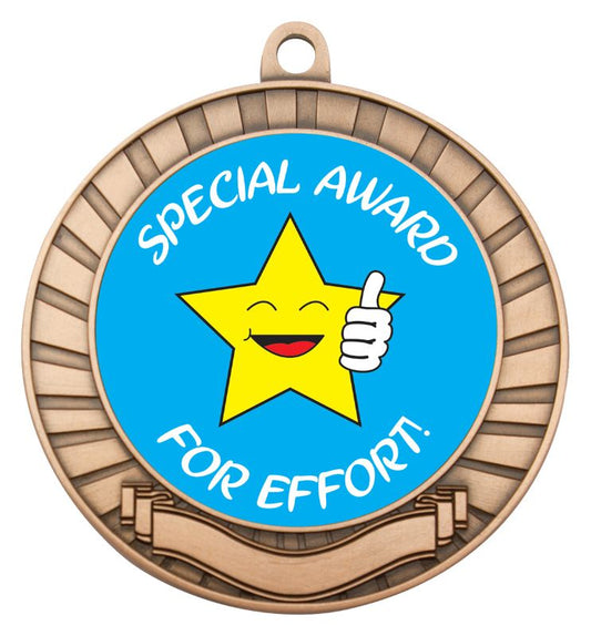 ASE231B Eco Scroll Medal Special Award Bronze 7cm