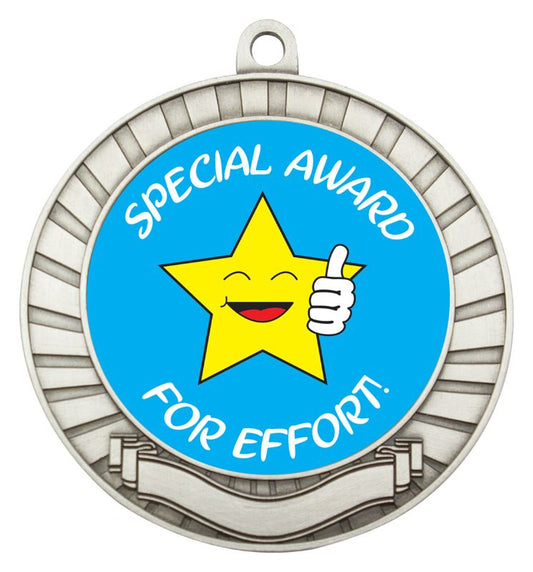 ASE231S Eco Scroll Medal Special Award Silver 7cm