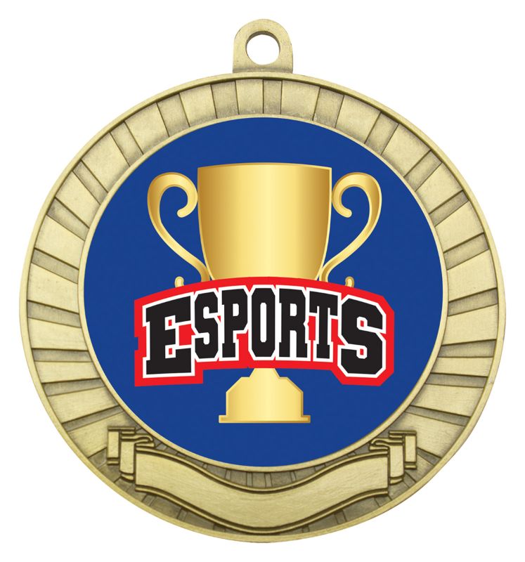 ASE233G Eco Scroll Medal Esports Gold 7cm