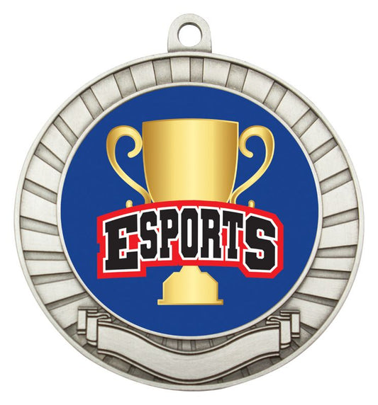 ASE233S Eco Scroll Medal Esports Silver 7cm