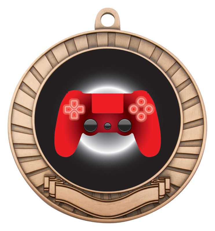 ASE234B Eco Scroll Medal Gaming Bronze 7cm