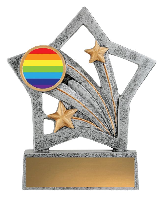 ASF141 Flash Trophy Rainbow 25mm Insert 12.5cm