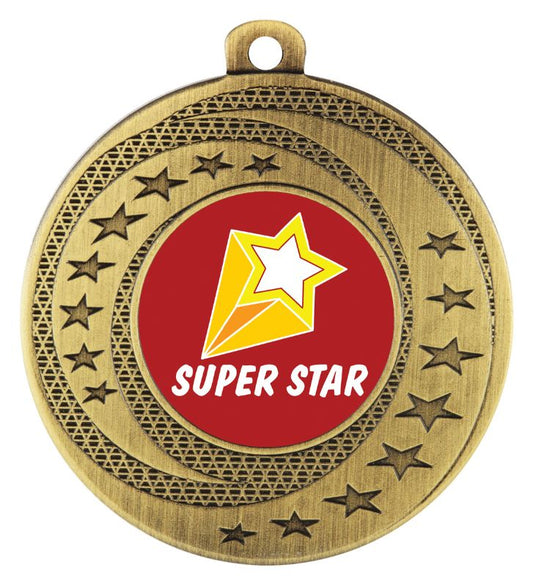 ASW105G Wayfare Medal Super Star Gold 5cm