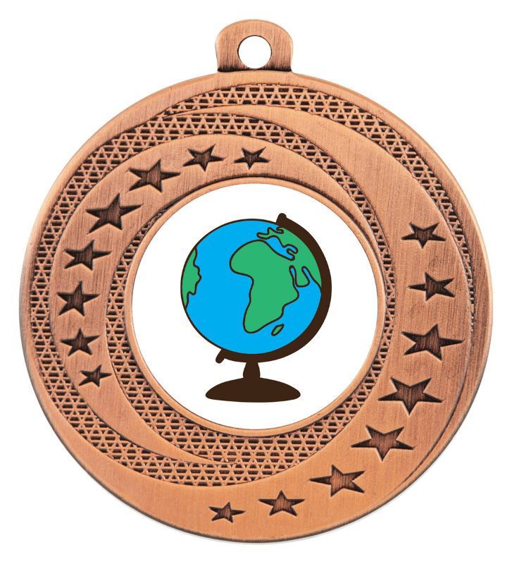 ASW129B Wayfare Medal The Globe Bronze 5cm